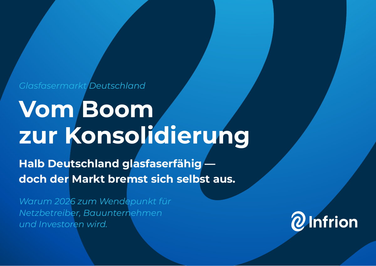 Titelseite der Studie „Vom Boom zur Konsolidierung – Glasfasermarkt Deutschland“